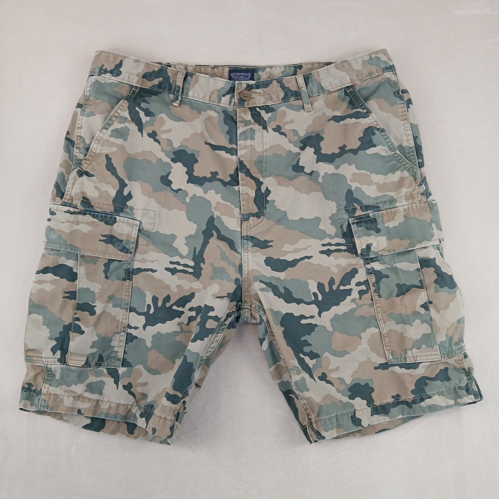 Levis 38x9 Mens Cargo Shorts Camo Canvas Military City Utility